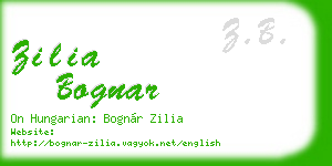 zilia bognar business card